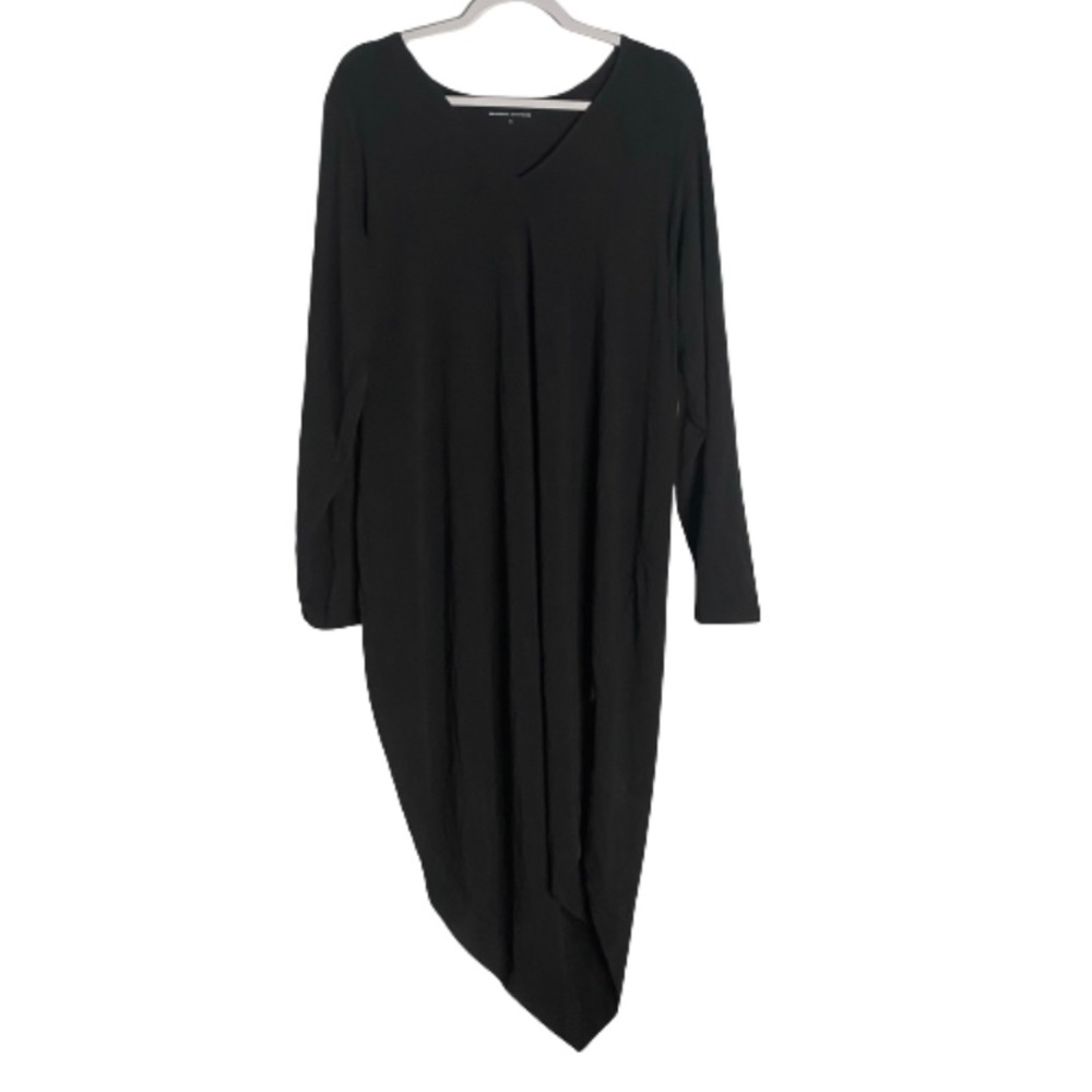 Universal Standard Asymmetric Black Long Sleeve Dress
